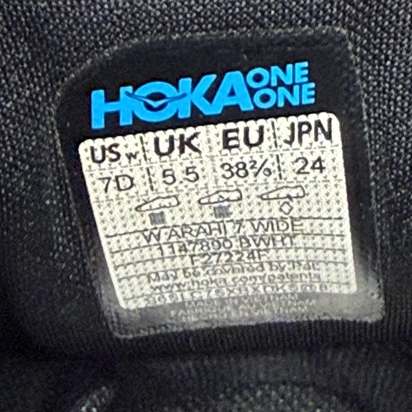 Hoka One One Arahi 7 Shoes Womens Size 7 Black Wide Running Sneakers 1147890 - Picture 5 of 8